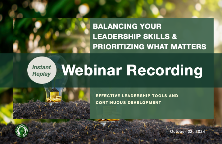 Balancing Your Leadership Skills webinar cover